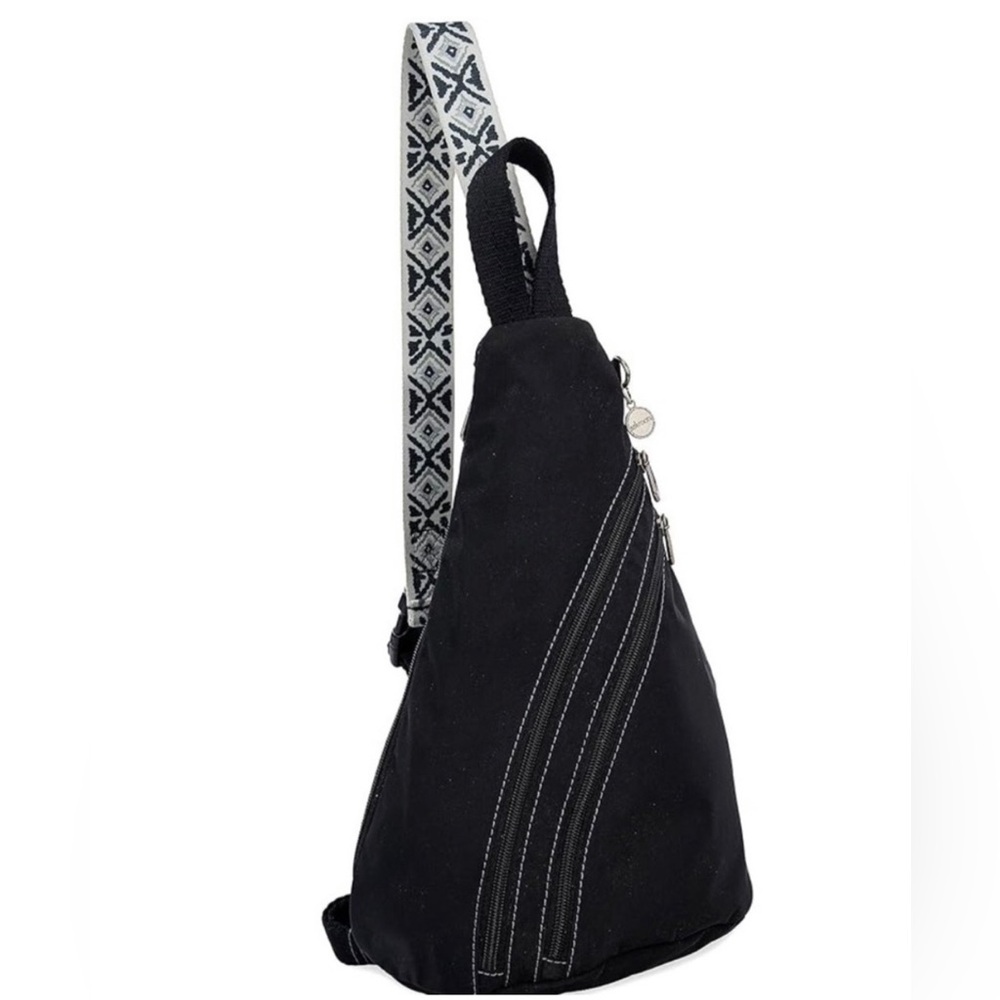 Sakroots On The Go Sling Black Backpack Eco Twill Black Adjustable Sling Strap